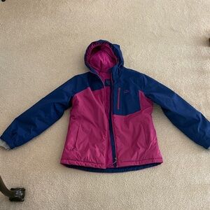 L.L. Bean Kids Puffer Jacket in Pink and Blue